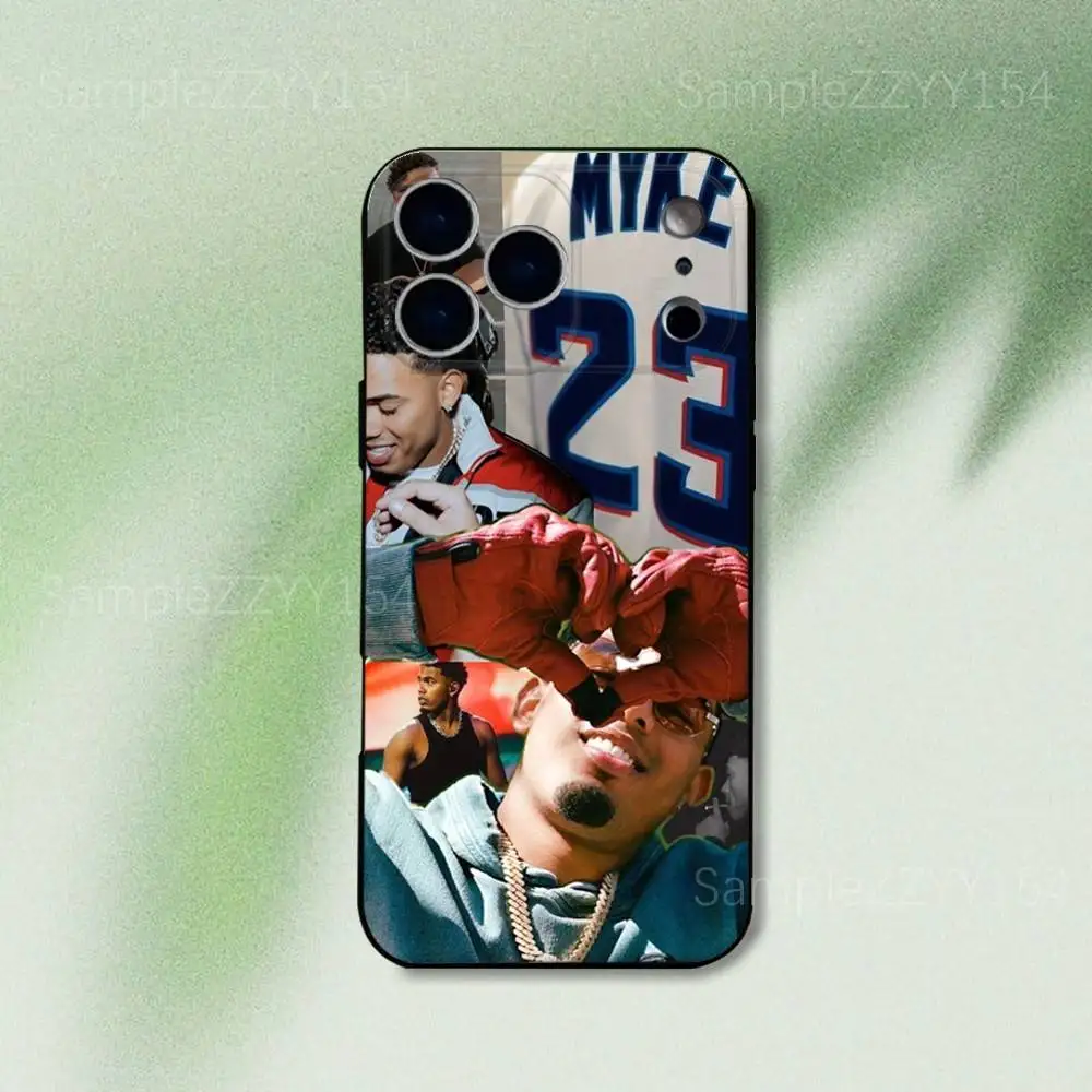 Myke Towers LA PANTERA NEGRA Funda de teléfono para iPhone 17,16,15,14,13,12,Pro,Max,Plus,E,SE4,Air,Mini Funda suave negra