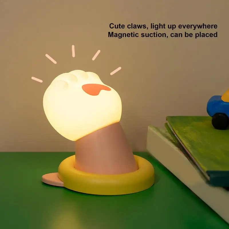 Paw Night Light หรี่แสงได้ Clapping Light ความแปลกใหม่โคมไฟปรับความสว่างโคมไฟกลางคืนน่ารักโคมไฟข้างเตียงสําหรับตกแต่งบ้าน