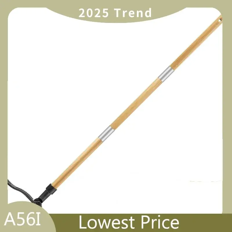 46 Inch Weed Puller Tool With Long Handle Bamboo Grip & 4 Claw Steel Head 3-Section Design For Stand Up Gardening Tool