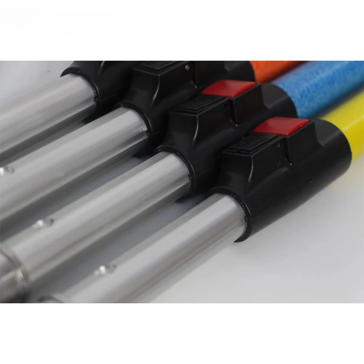 Poste de extensión de rodillo de pintura de aluminio, palo caliente telescópico de fibra de vidrio con poste de medición telescópico