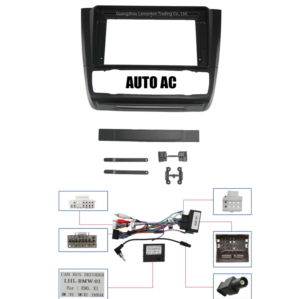 9-cal 2din Radio samochodowe deski rozdzielczej wykończenia dla BMW 1 2008-2012 Panel Stereo, dla Teyes Panel samochodowy z podwójnym Din CD DVD rama