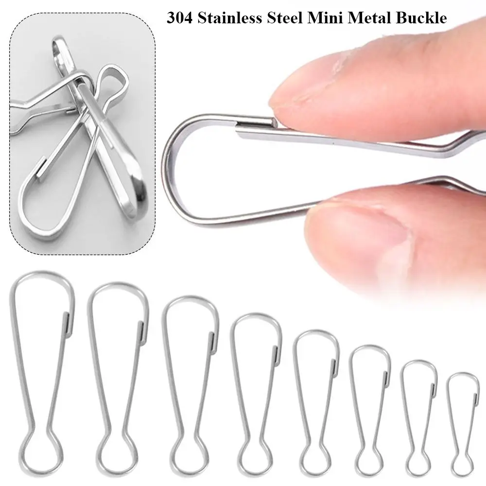 Quality Mini Buckle Accessories 304 Stainless Steel Keychain Clips Metal Buckles Baby Dolls Connecting Doll Bag Chain