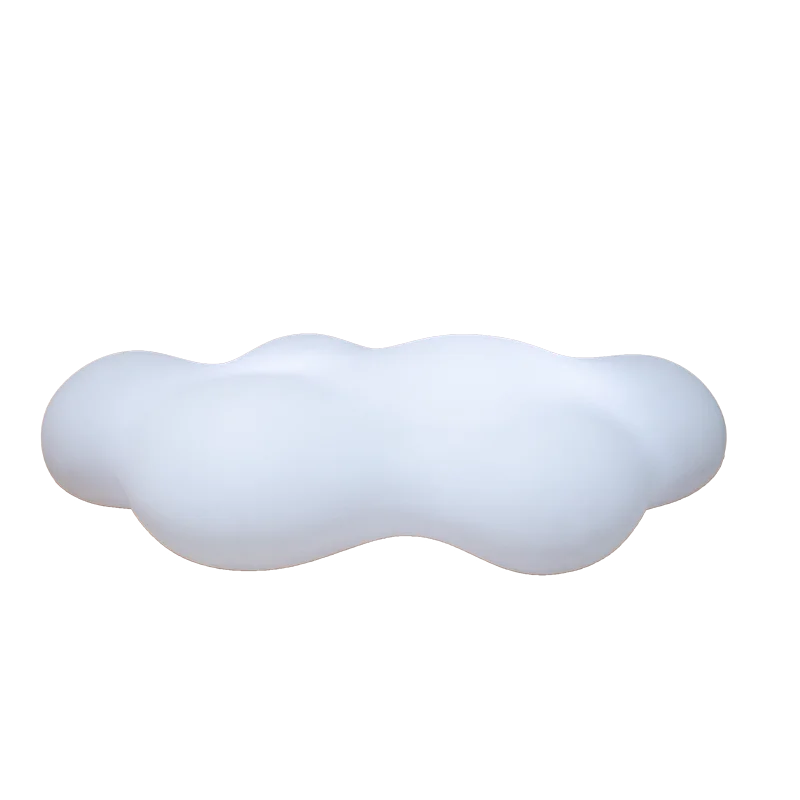 LED Illuminated Cloud Bench Outdoor Park Square Children Bench Beautiful and Bright Decoration Outside Furniture