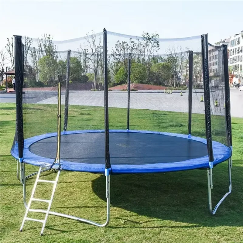 12FT 14FT Big Outdoor Trampoline for Kids and Adults Safety Jumping Trampoline with Enclosure Net and Ladder
