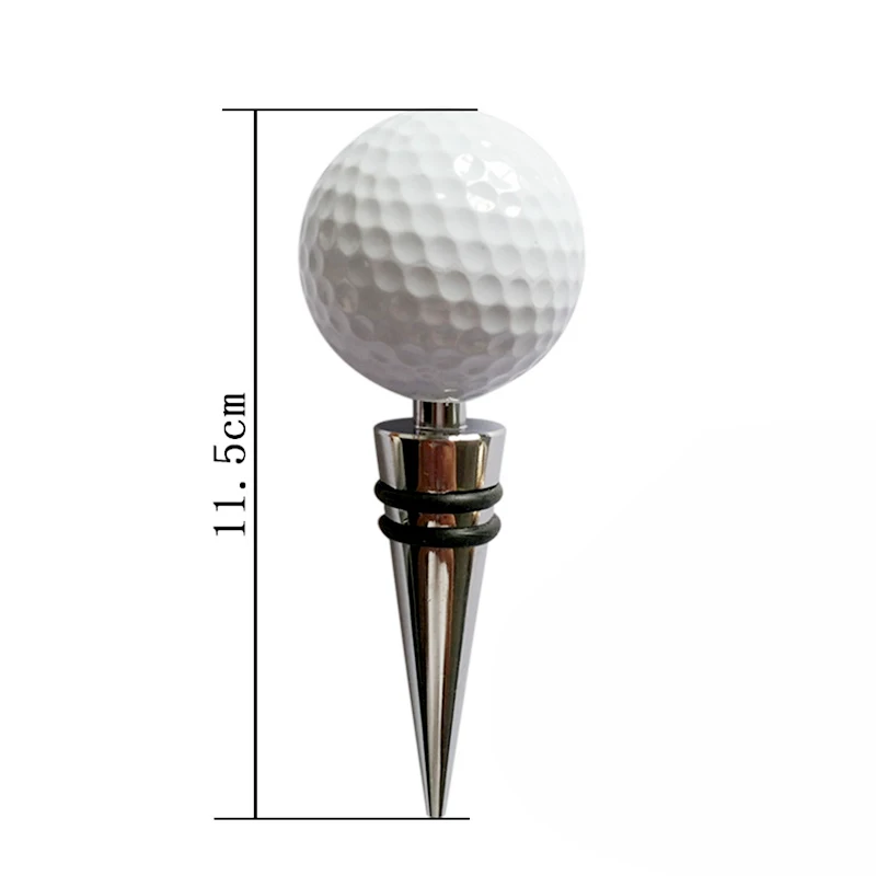 1PC Silver Golf Ball Wine Bottle Stoppers Beer Beverage Bottle Stoppers Bottles Sealer Alloy Kitchen Bar Tool Golfer Lover Gifts