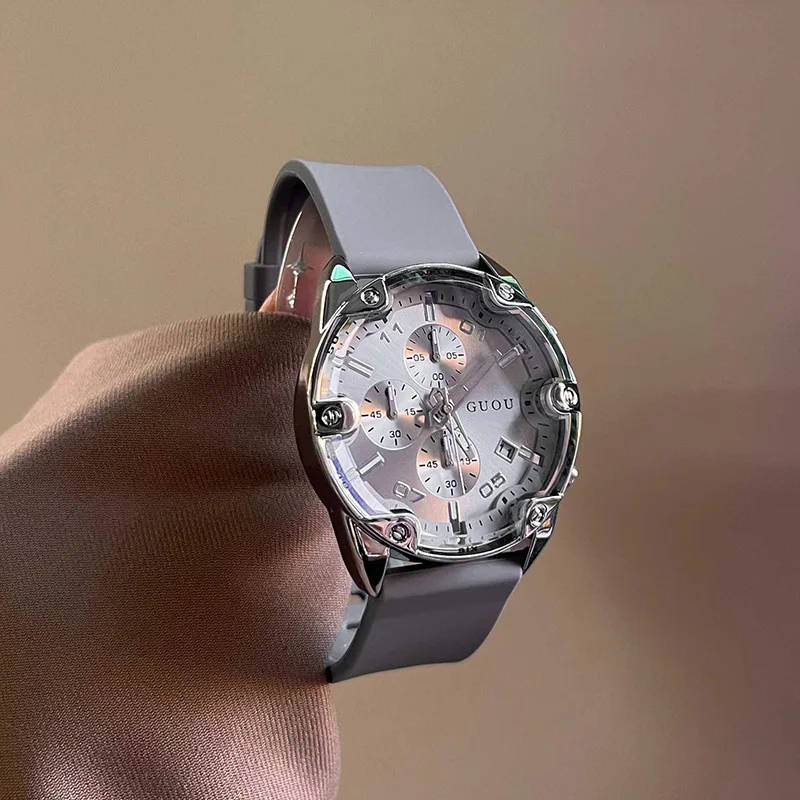 New Multi-Functional Sports Leather Strap Watch For WomenUniversal Wristwatch, Stylish Quartz TimepieceTrendy For Men And Women.