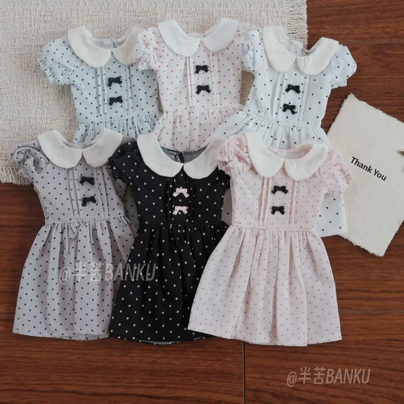 1/4 BANKU Bjd Doll Dress Peter Pan Collar Outfit For 1/6 Scale Bjd Doll Ob24 Blythe Doll Clothing Accessories Sleeve Doll Outfit