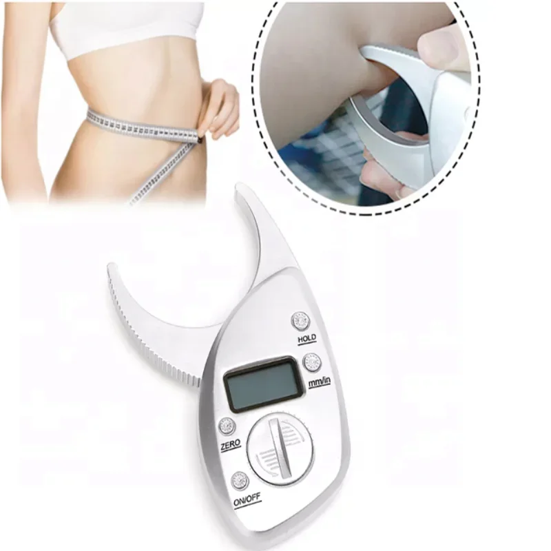 New Digital Body Fat Caliper Monitors Electronic LCD Digital Body Fat Analyzer Pack Skin Muscle Tester Thickness Caliper