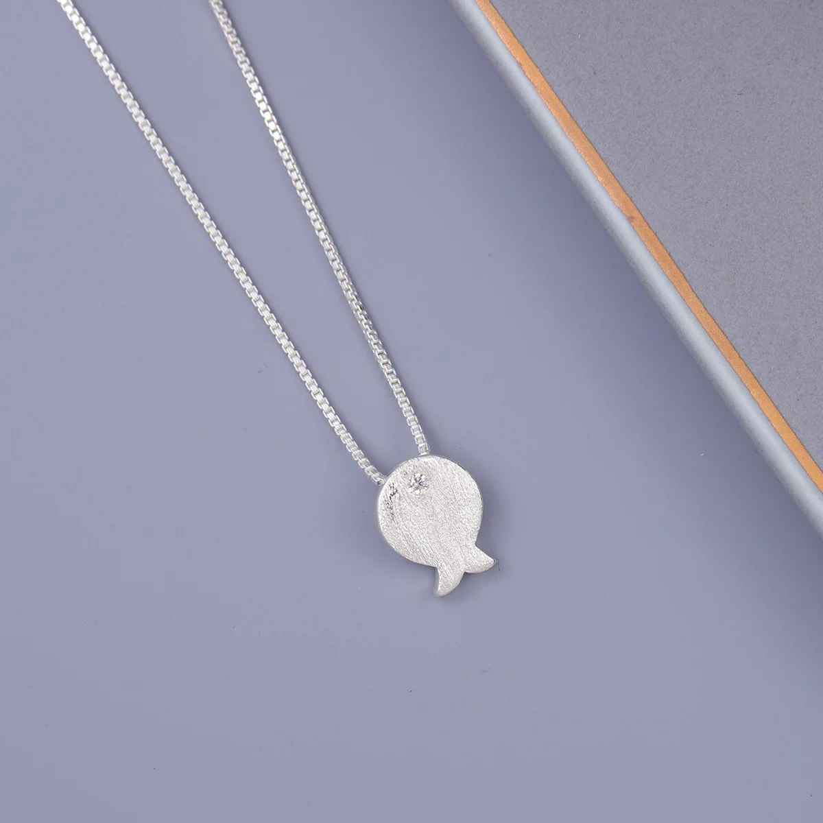 

Новые модные простые кулоны-подвески из матового серебра 925 пробы в форме рыбы, милые животные, XL197