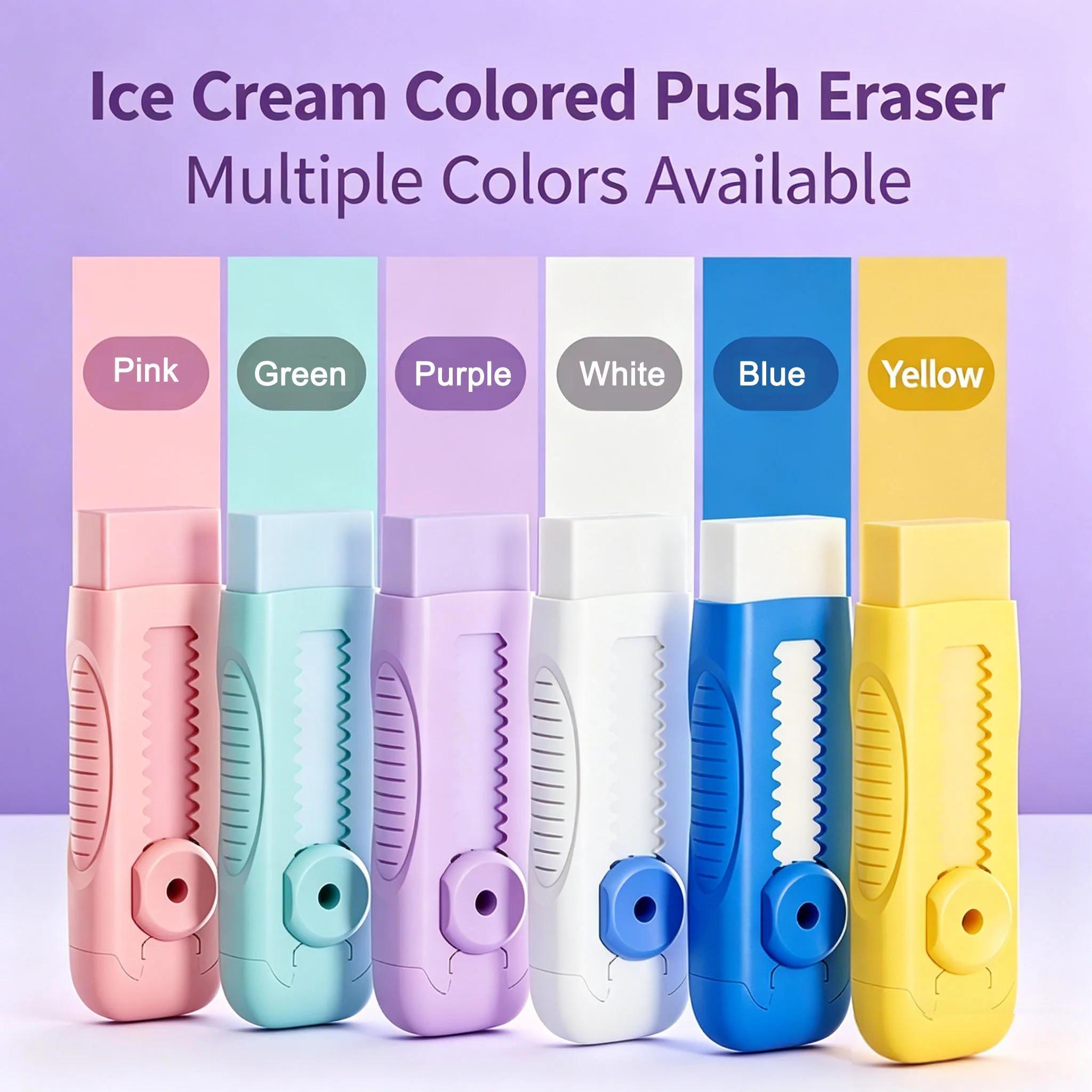 Push-Pull Lockable Eraser, No Residue Pencil Eraser, Clean Wiping Rubber for Drafting, Sketching & Art Work, Durable & Portable