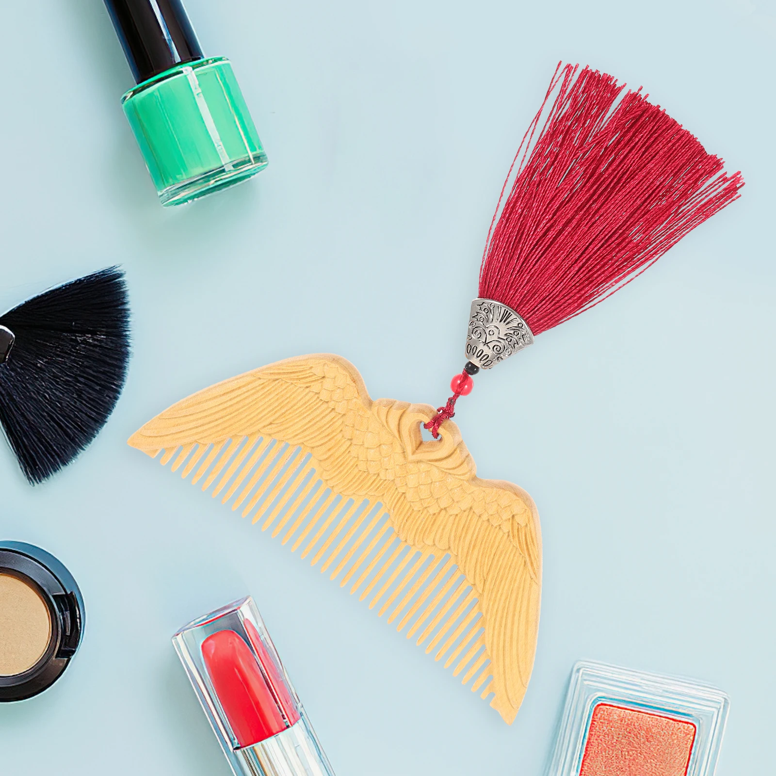 

Wooden Fine Tooth Small Portable Detangling Hair Comb For Women Scalp Massage Anti-Static Wood Comb