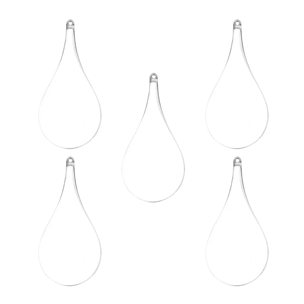 

5Pcs Clear Plastic Water Drop Shaped Balls for DIY Hanging Decorations and Party Favors Clear Fillable Ball Hanging Ball