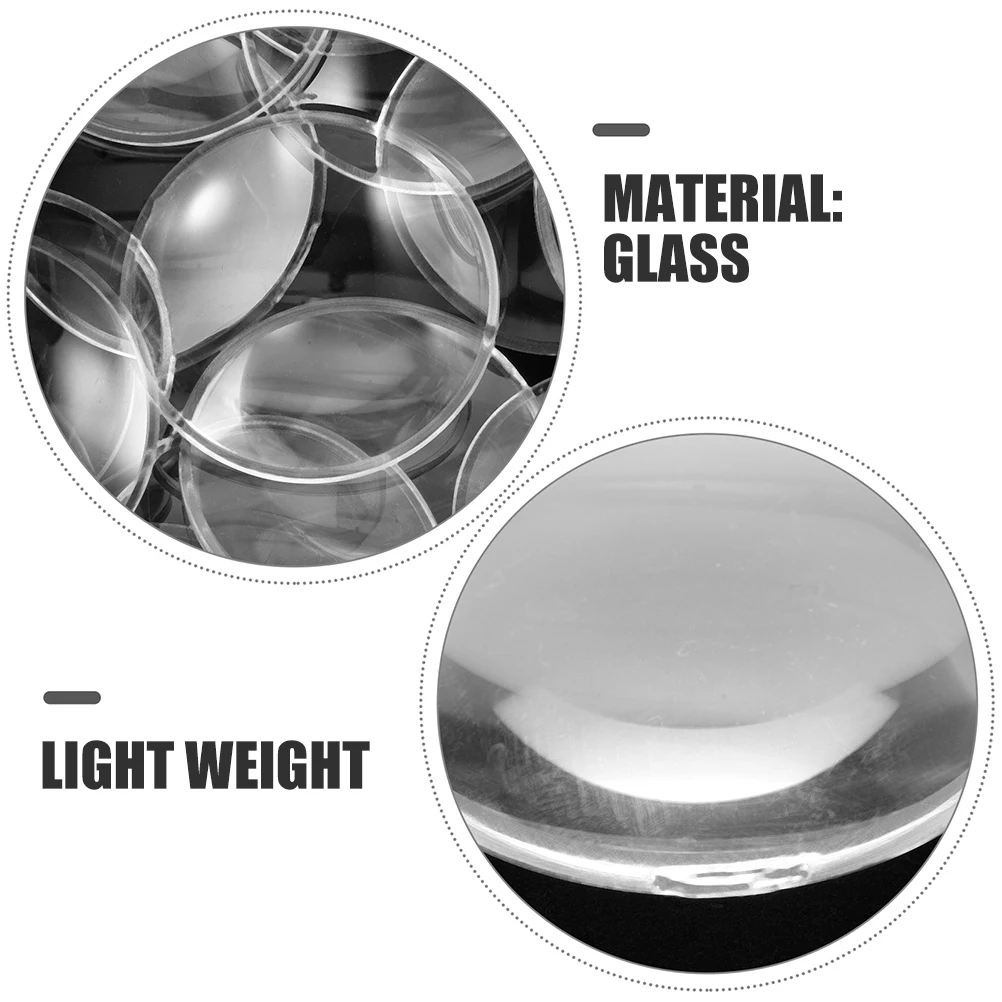 30Pcs Compact Optical Lens Set Good Magnifying Effect Practical for Physics Laboratory Aids Convex Lens