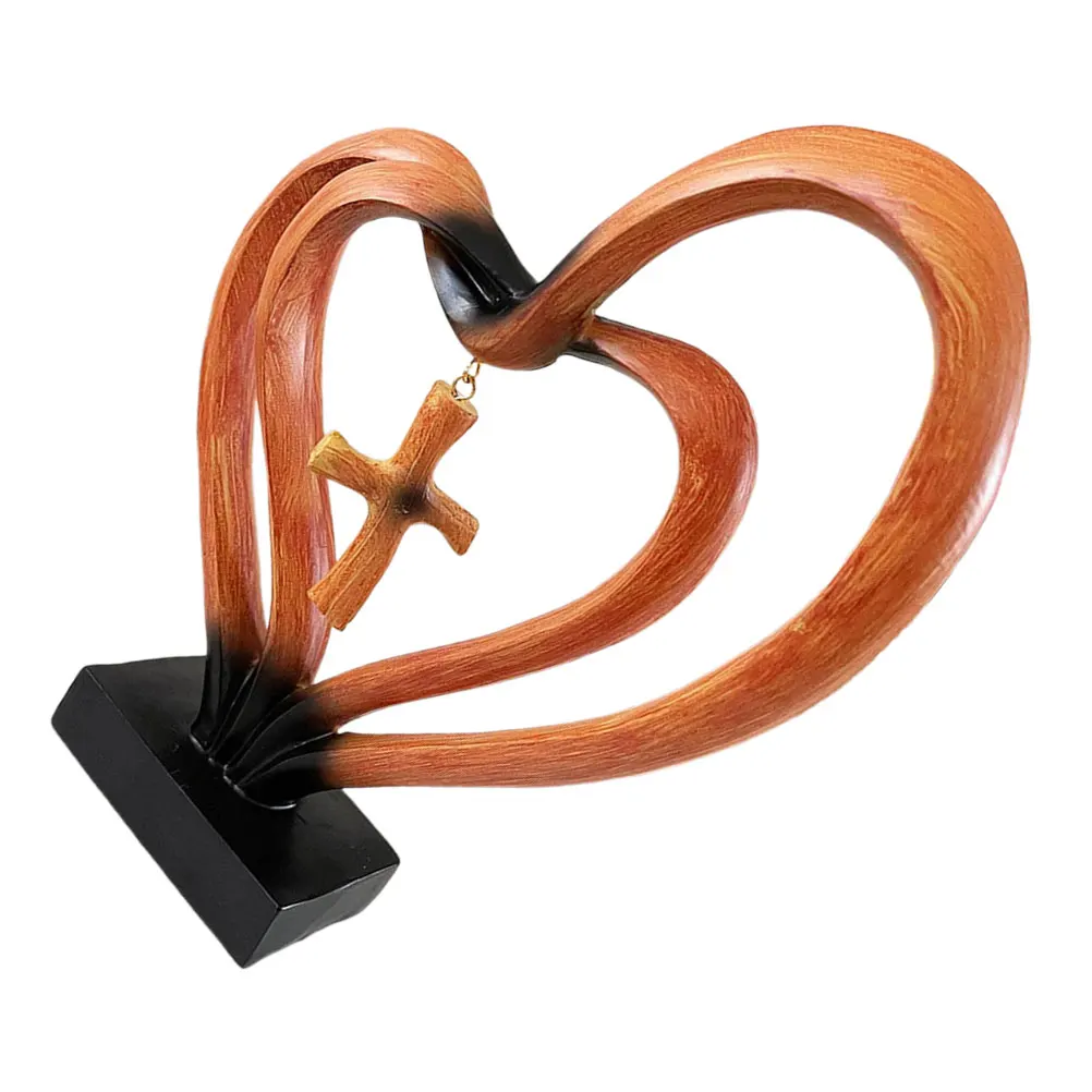 

Heart Statue Resin Romantic Wedding Decoration Anniversary Bedroom Table Centerpiece Heart Sculpture Resin Statue