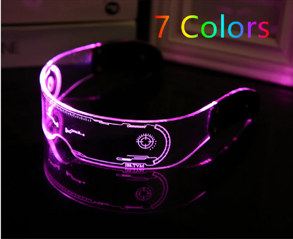 Fast Drop Shipping Colorful LED Glasses Festival Valentine's Day Party Decoration Neon Glass Glowing Glasses Christmas Gift