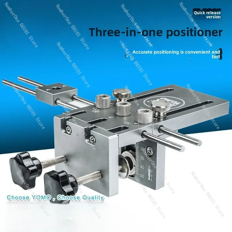 Upgraded three-in-one puncher quick release long woodworking round wood tenon punch slot puncher tool