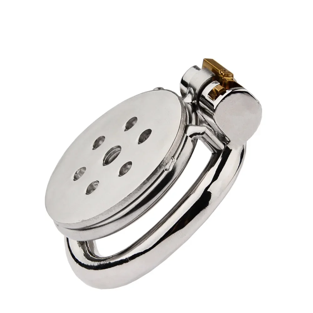 Male Slave Super Mini Chastity Cage Device Stainless Steel Penis Cage Cock Ring Chastity Lock Fetish Sex Toys For Men BDSM Sissy