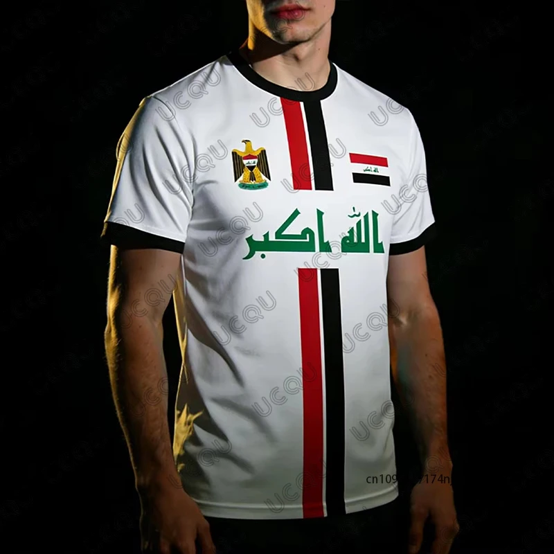 2026 New Iraq Style Print Football Jersey For Men Women T-shirt Summer Short Sleeve Sports Quick-drying Tees Casual Kids Tops - view 3