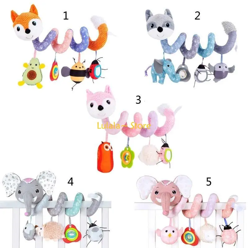 Y4QA Car for Seat Toy for w/ Music Rattle Teether BPA for Baby Sensory Deve