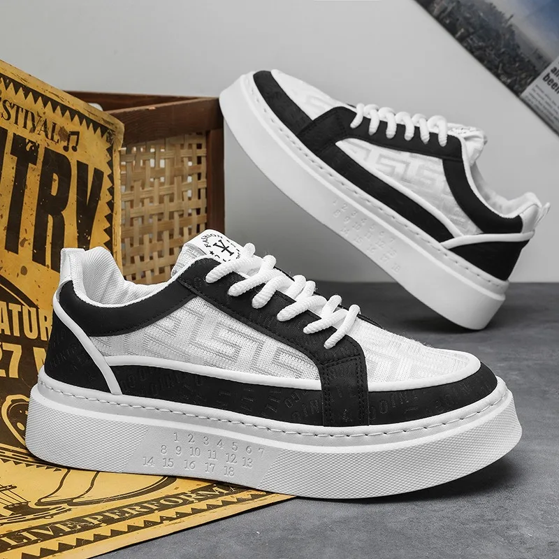 

Shoes for Men High Quality Mesh Breathable Sneakers Mens Heightening Platform Casual Board Shoes Fashion Shoes Zapatillas Hombre