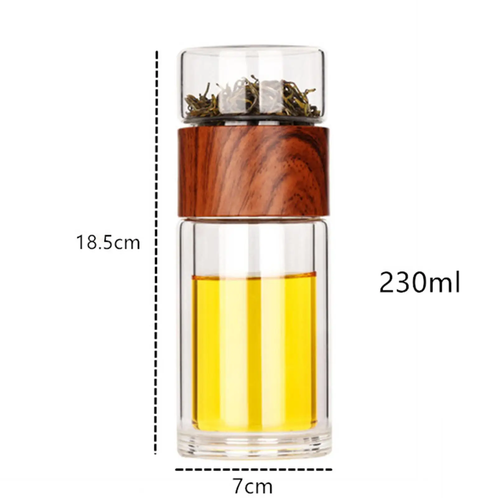 360ML Tea Water Bottle High Borosilicate Glass Double Layer Tea Water Bottle With Tea Filter Water Cup Infuser Tumbler Drinkware