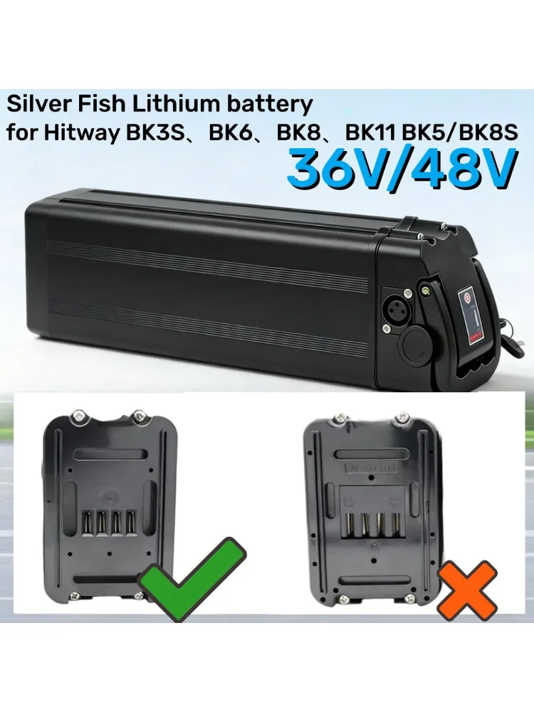 AliExpress Aleaivy 36V/48V Folding Bike Battery 10Ah 15Ah 20Ah 25Ah Built-inBms for COLORWAY BK6 Hitway BK3 BK5 BK6 BK8 BK11 BK37 ﻿with 2A Charger