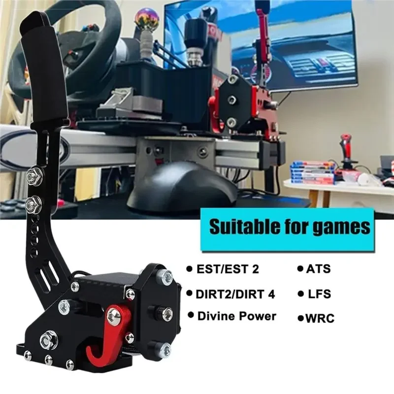 For Logitech G29 For PS4/PS5/PC 2-In-1 USB Handbrake Racing Game Controller Steering Wheel Hand Brake System With Clamp