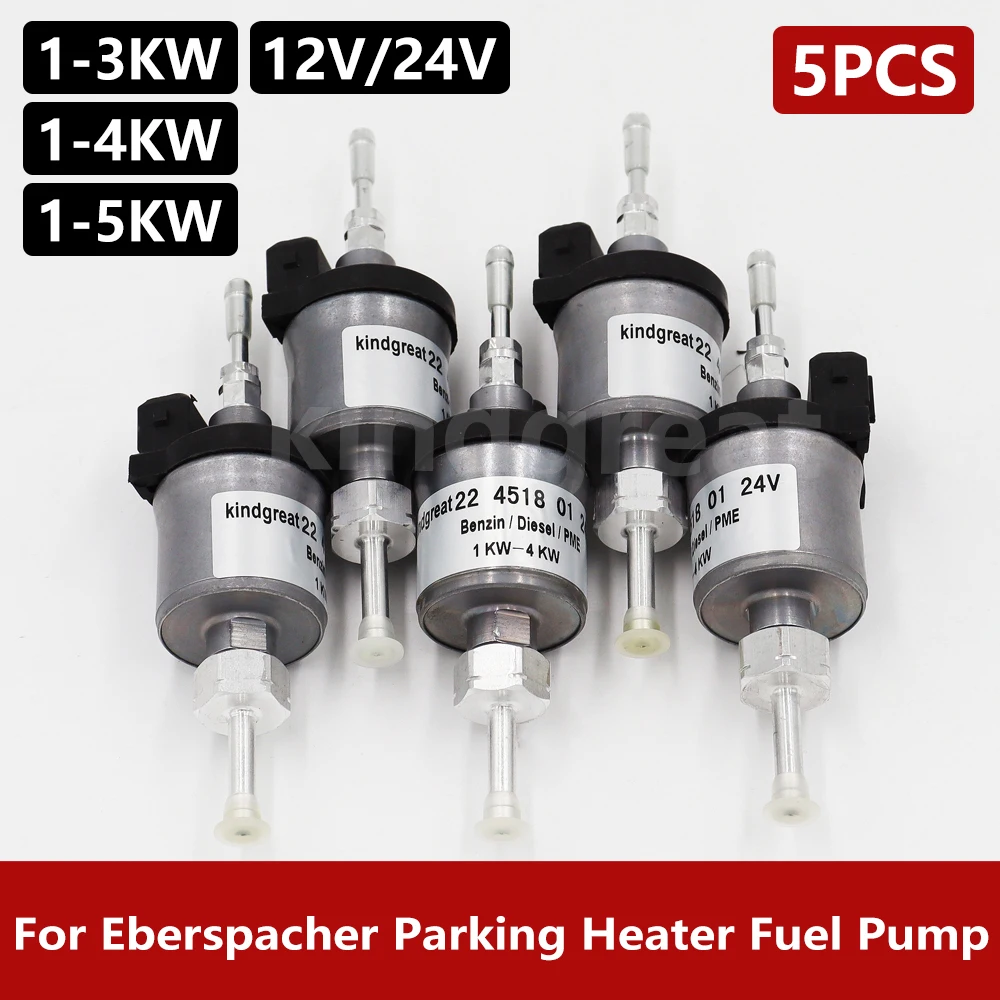 

5PCS/lot Diesel parking heater Fuel Pump 12V/24V 1-3KW 1-4KW 1-5KW Fuel Oil Dosing Pump For Eberspacher