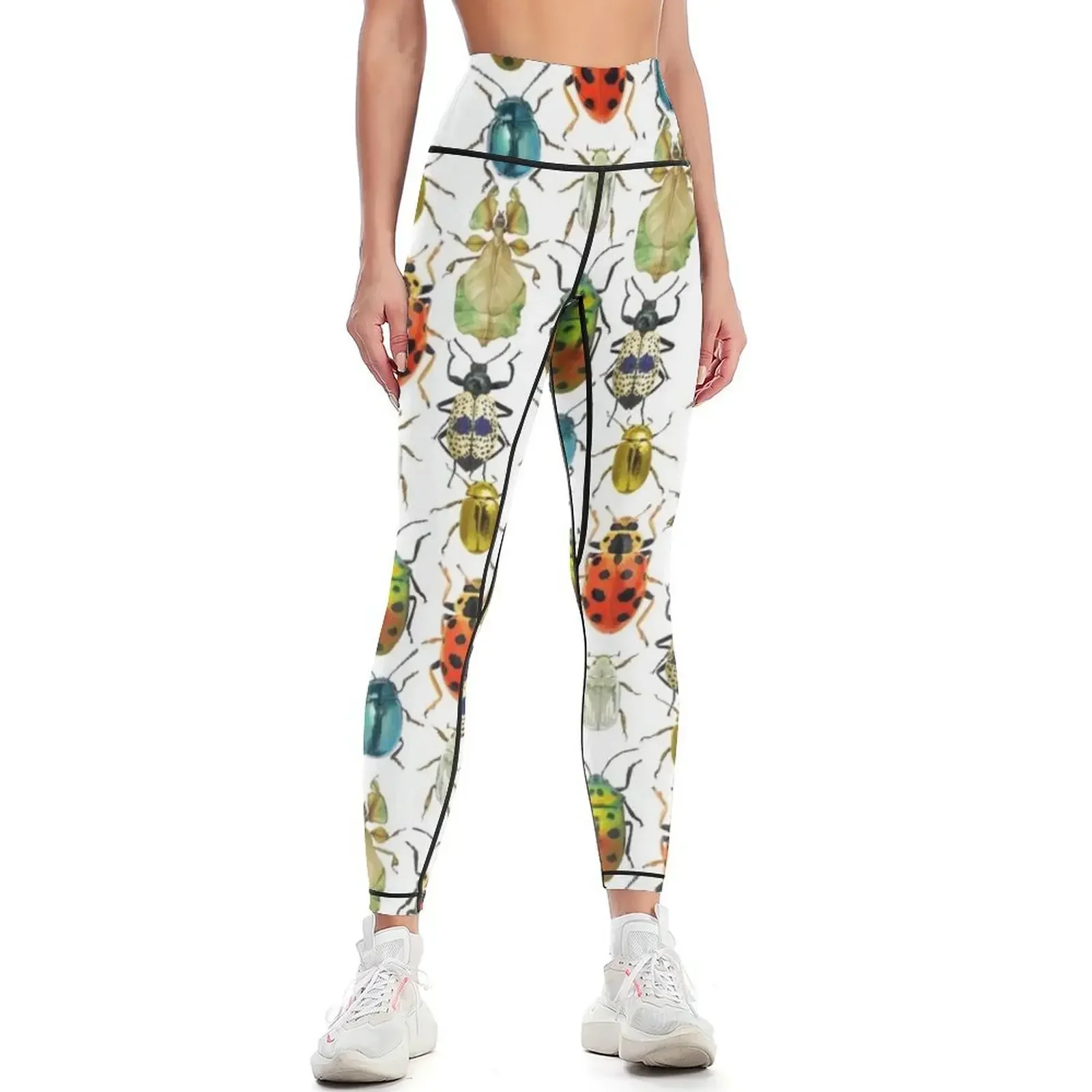 

Леггинсы Beetle Compilation, женские леггинсы для фитнеса, спортивные леггинсы для спортзала, одежда для гольфа с эффектом пуш-ап, женские леггинсы