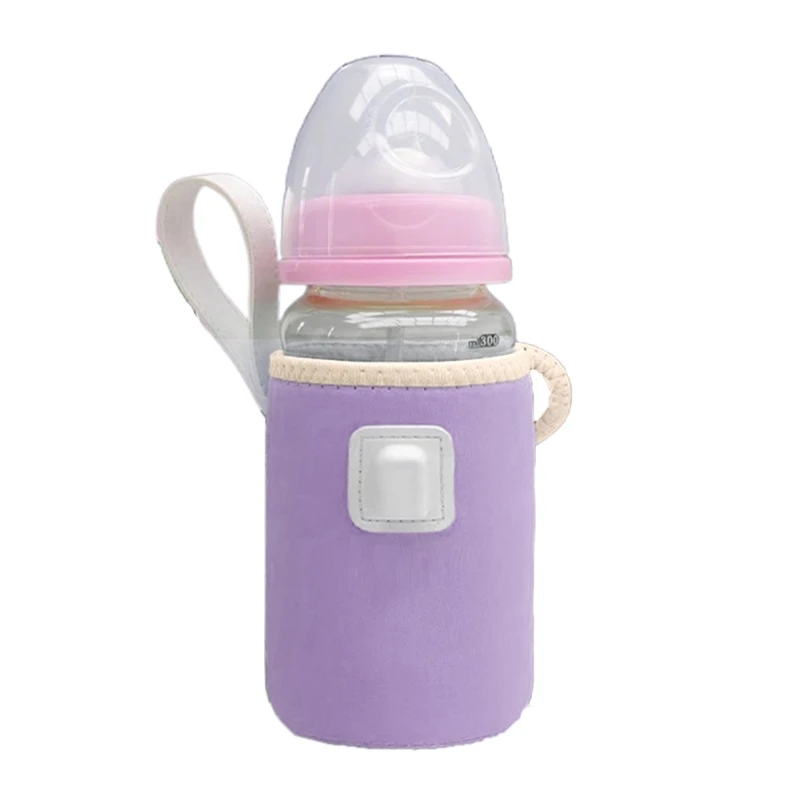 

USB Warmer Bags for Most Milk Bottles Milk Heat Keeper for Car Stroller Baby Nursing Bottle Heater Insulation Thermostat D5QA