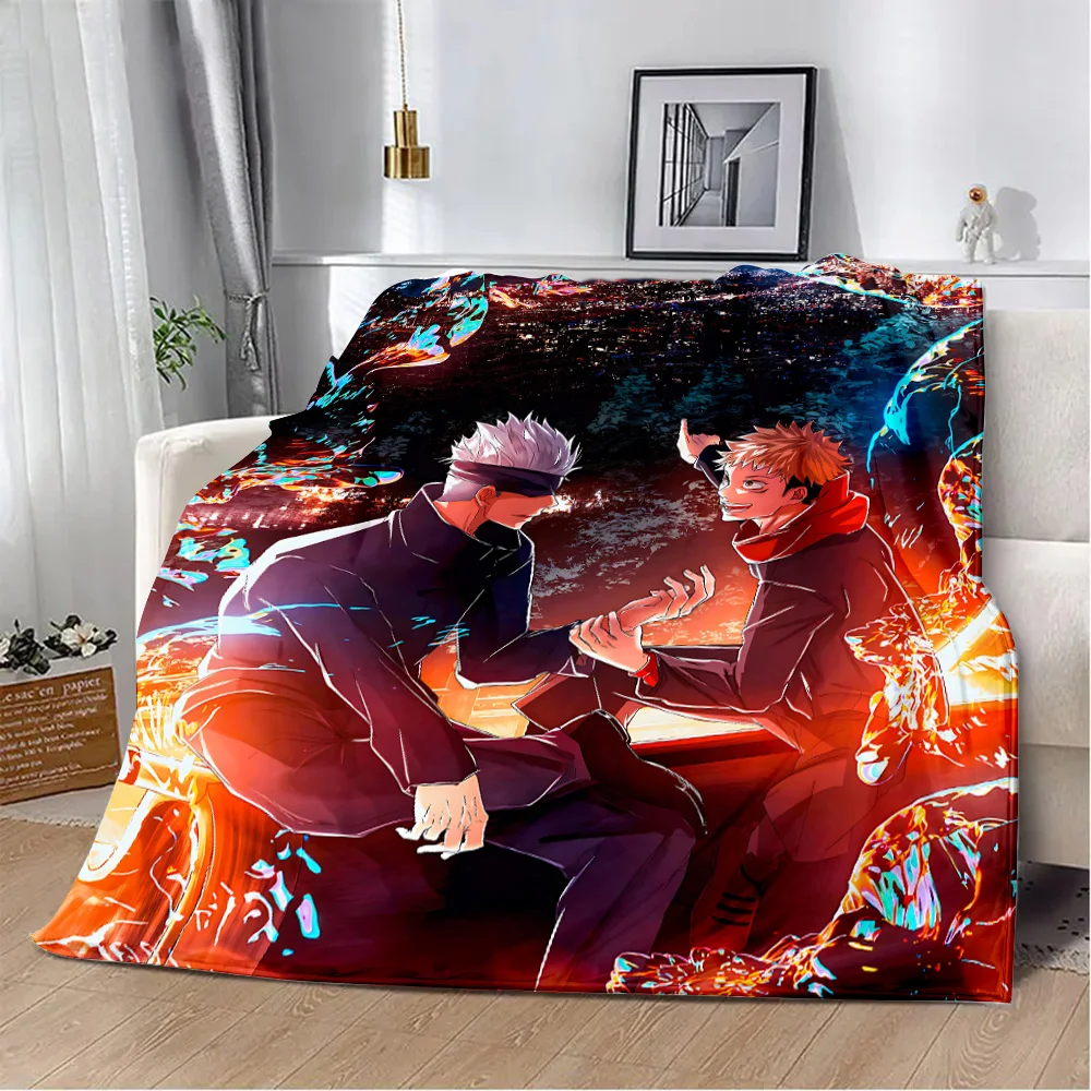 Anime Jujutsu Kaisen Satoru Gojo 3D Printed Blanket Picnic Blankets Warm Blanket Soft and Comfortable Blanket Home Birthday Gift