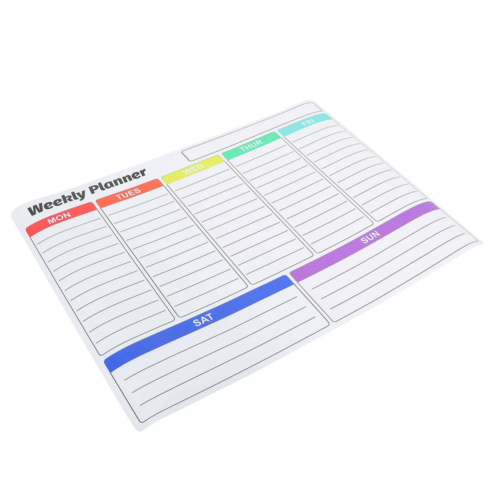 12" X 16" Weekly Planner Whiteboard Sticker Removable Self Adhesive Dry Erase Calendar Sheet For Home Office Classroom Wall Task