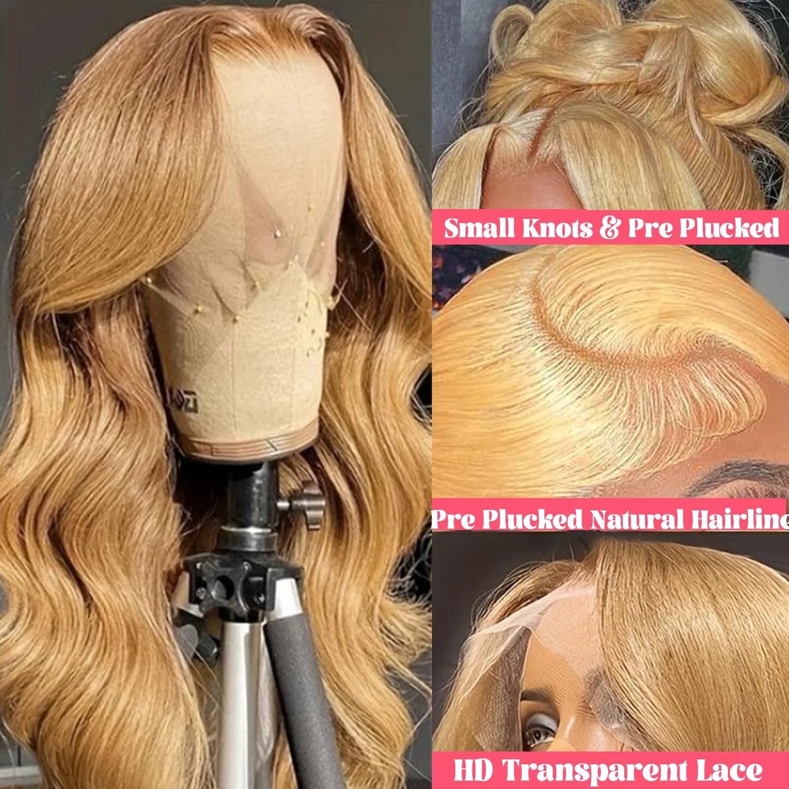 13x4 Colored Wigs Human Hair for Women Honey Blonde Wig Human Hair Body Wave 13x6 HD Lace Frontal Wig Human Hair Clearance Sale