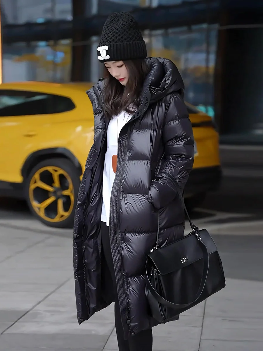 Nuovo Arrivo Invernale: Cappotto Lungo Bianco da Donna in Piumino Ultra Resistente al Freddo, Design Casual con Cerniera, Stile Leisure