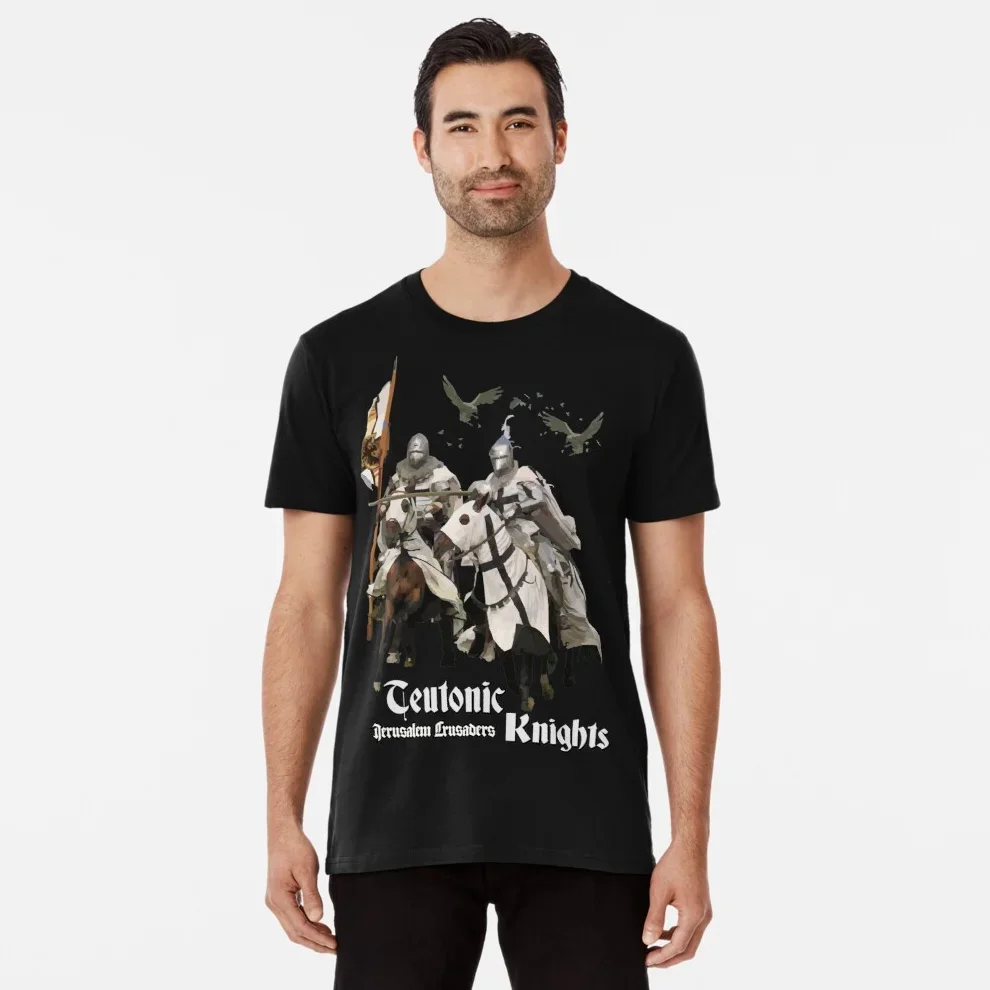 Teutonic Knights - Jerusalem Crusader T Shirt. New 100% Cotton Short Sleeve O-Neck Casual T-shirts Loose Top Size S-3XL