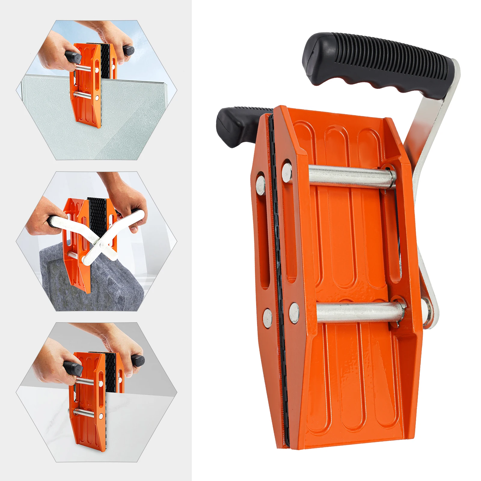 

1PCS Double Handed Carrying Clamps Stone Panel Carriers 200kg Load Capacity Portable Tool for Handling Wooden Stone Glass Marble