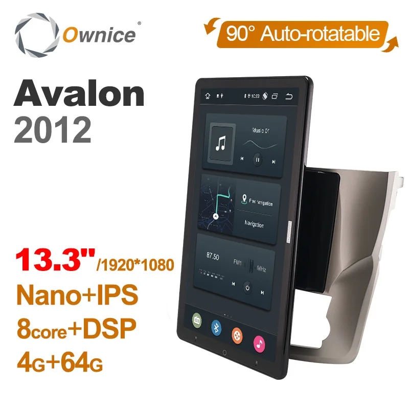 

TS10 Android 12.0 Ownice Car Radio Auto for TOYOTA AVALON 2012 13.3" 7862 512 No DVD Support USB Tesla Style Nano 1920*1080