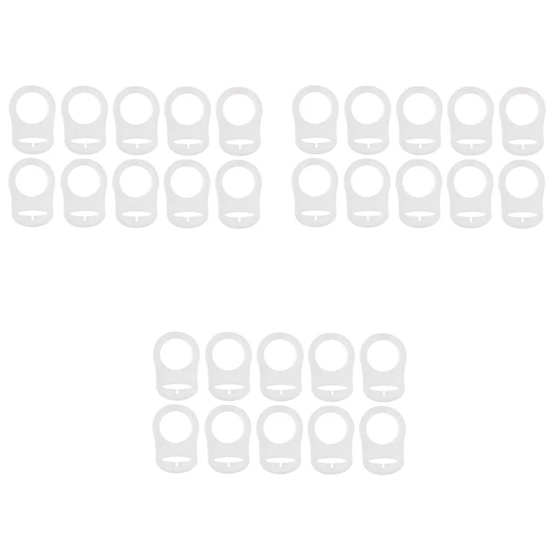 

30 шт., силиконовые кольца-держатели для пустышек