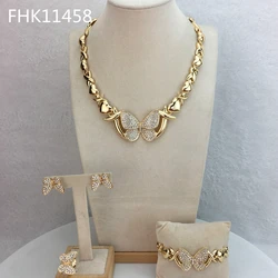 Yuminglai Butterfly Necklace XOXO Jewelry African Fashion Jewelry for Women FHK11458