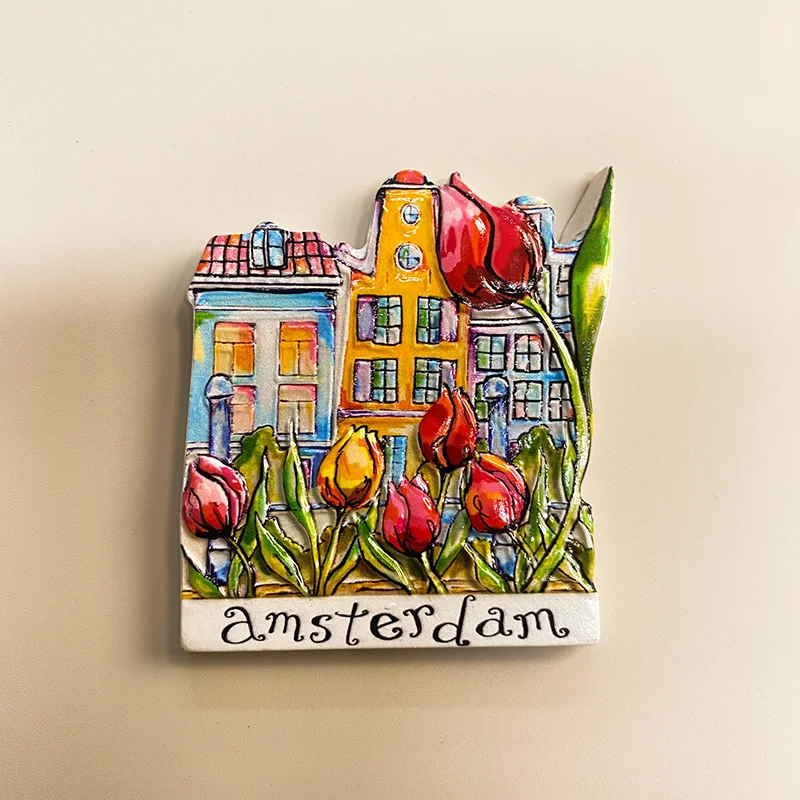 

Amsterdam City Architecture Tourist Souvenirs Creative Decorations Gift Refrigerator Magnets