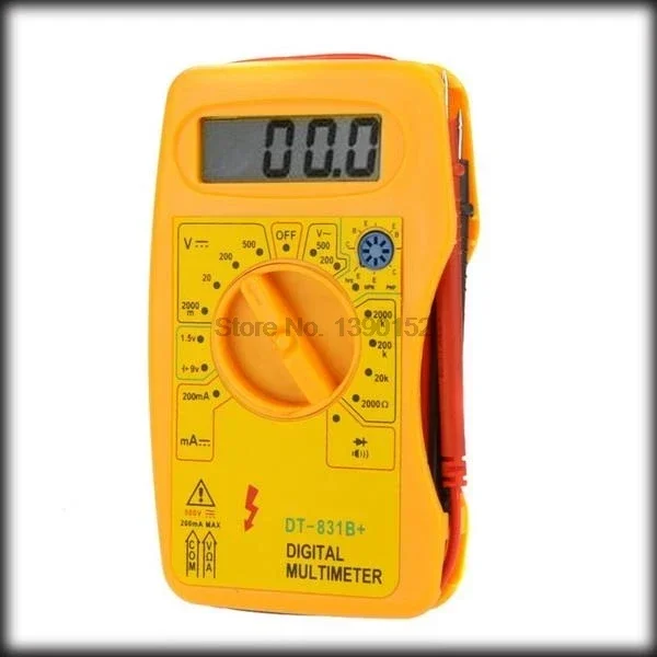 

by dhl or ems 200 pcs DT-831B+ Mini Digital Multimeter DMM Voltmeter Ammeter Ohmmeter Tester w/Battery Test Multimetro
