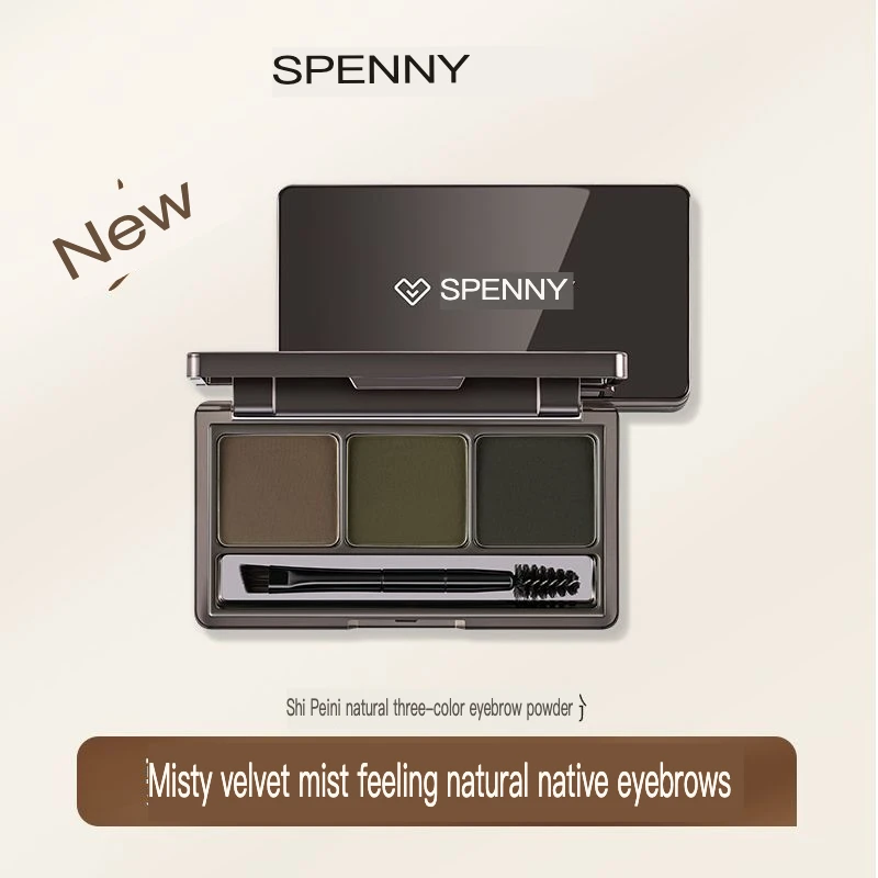 Spenny/Spenny Three-Color Powder Palette Waterproof Sweatproof Long-Lasting Non-Fading Eyebrow Pencil Eye Makeup For Beginners