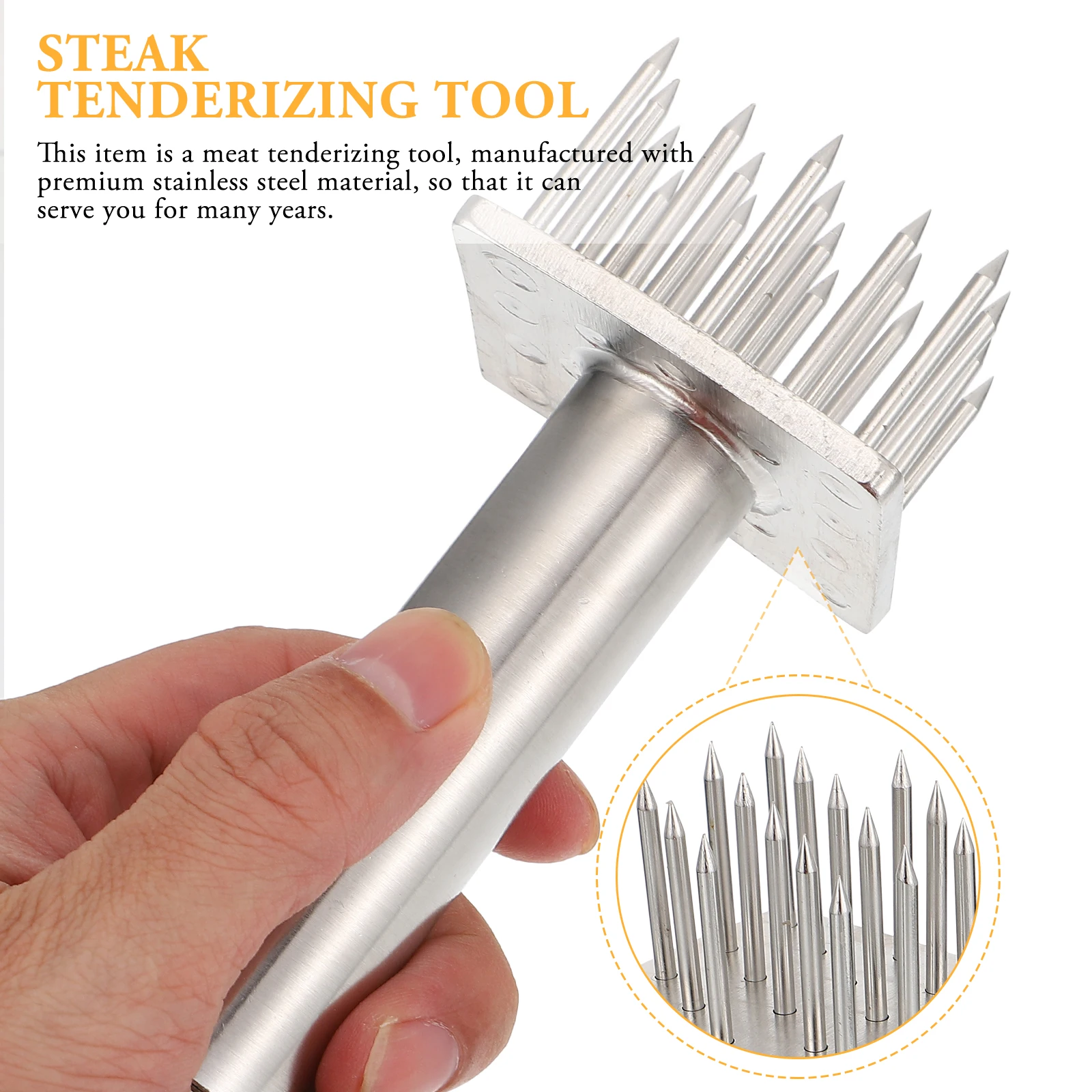 

Stainless Steel Meat Tenderizer Needle Kitchen Steak Tenderizing Tool Practical Household Cooking Pounding Machine For Fibrous