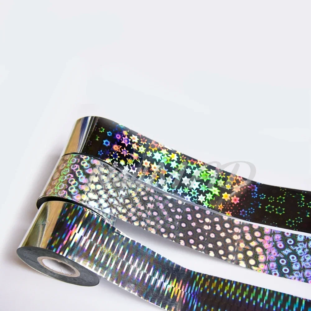 4cm X120meters Laser Silver Transfer Foils Hot Stamping Foil For Fishing Lure DIY Fishing Skin Material Laser Foil Waterdrop