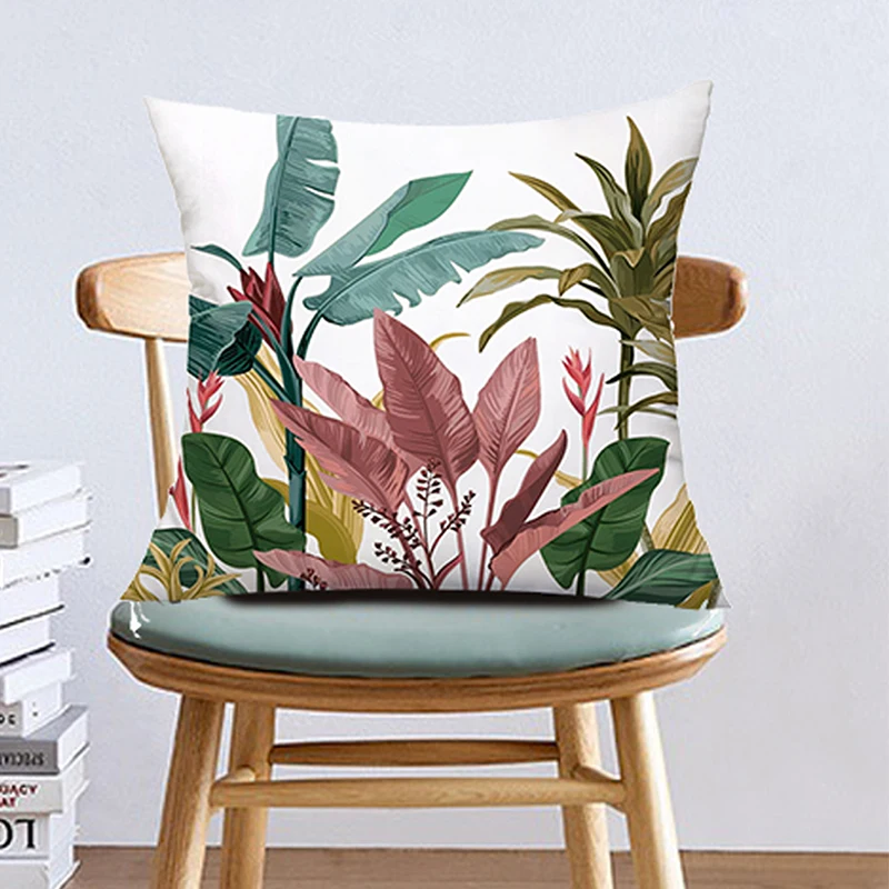 

1pc Colorful Flowers Pattern Throw Pillow Case, SoftCushion Cover For Home Decor,Pillow Insert Not Included