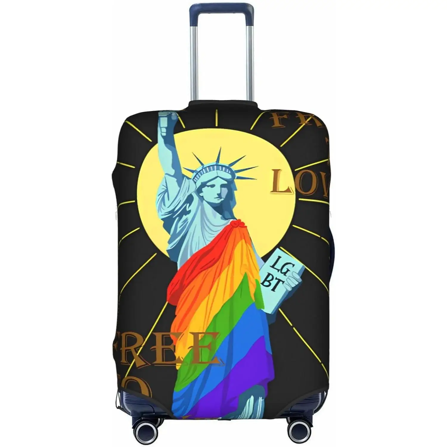 

Freedom for Luggage Cover Washable Elasticated Suitcase Covers TSA Approved Stylish Dust and Scratch Resistant Case Protector