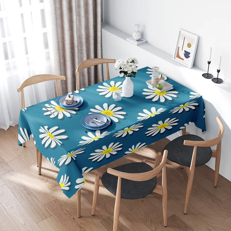 

Blue Floral Tablecloth Home Decoration Flower Pattern Plastic Dining Covers for Kitchen Party Decor 176x230cm AliExpress Item No