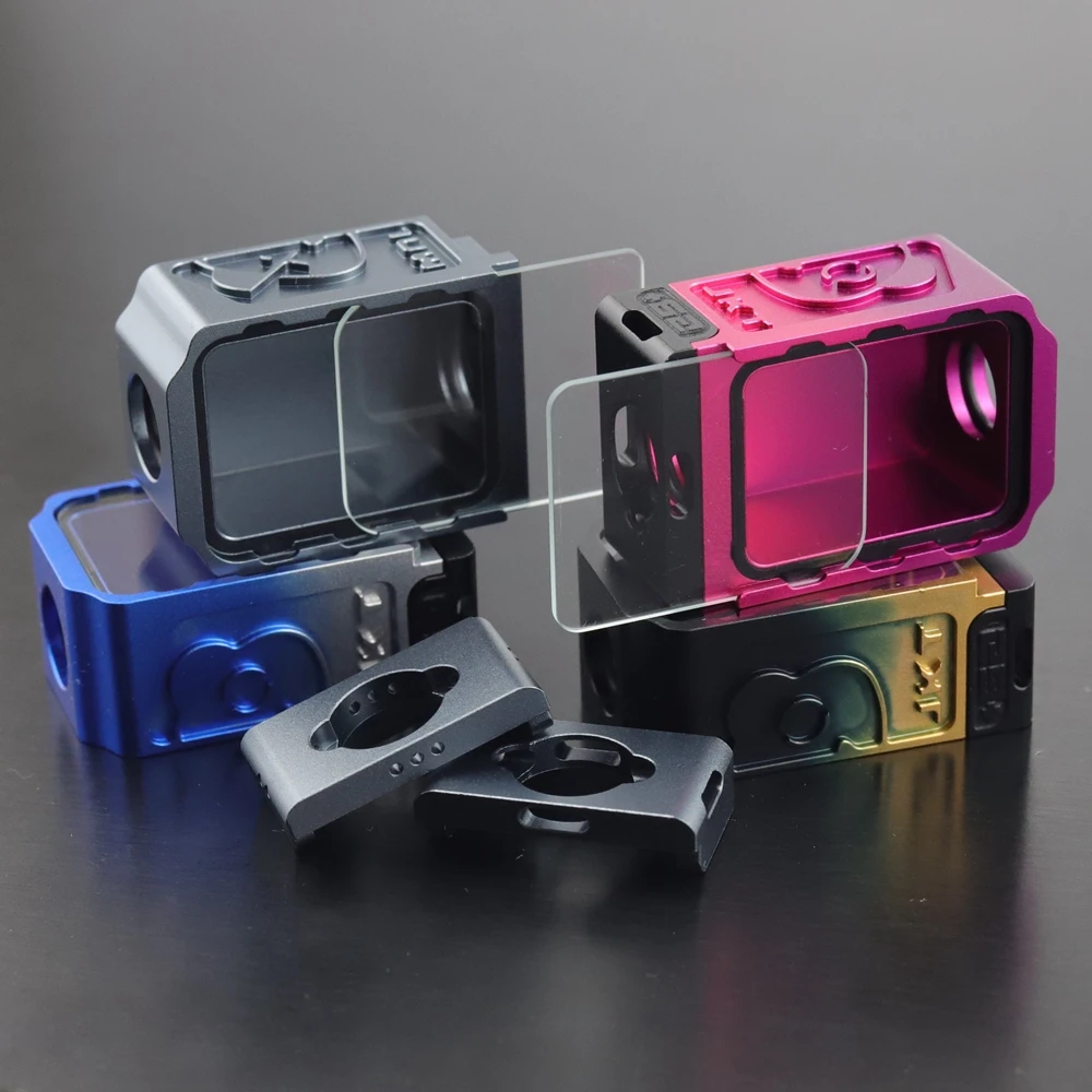 XO Boro-tanque con 2 piezas de vidrio SXK BB Billet Box, Base reemplazable magnética, caja de pañuelos portátil para coche