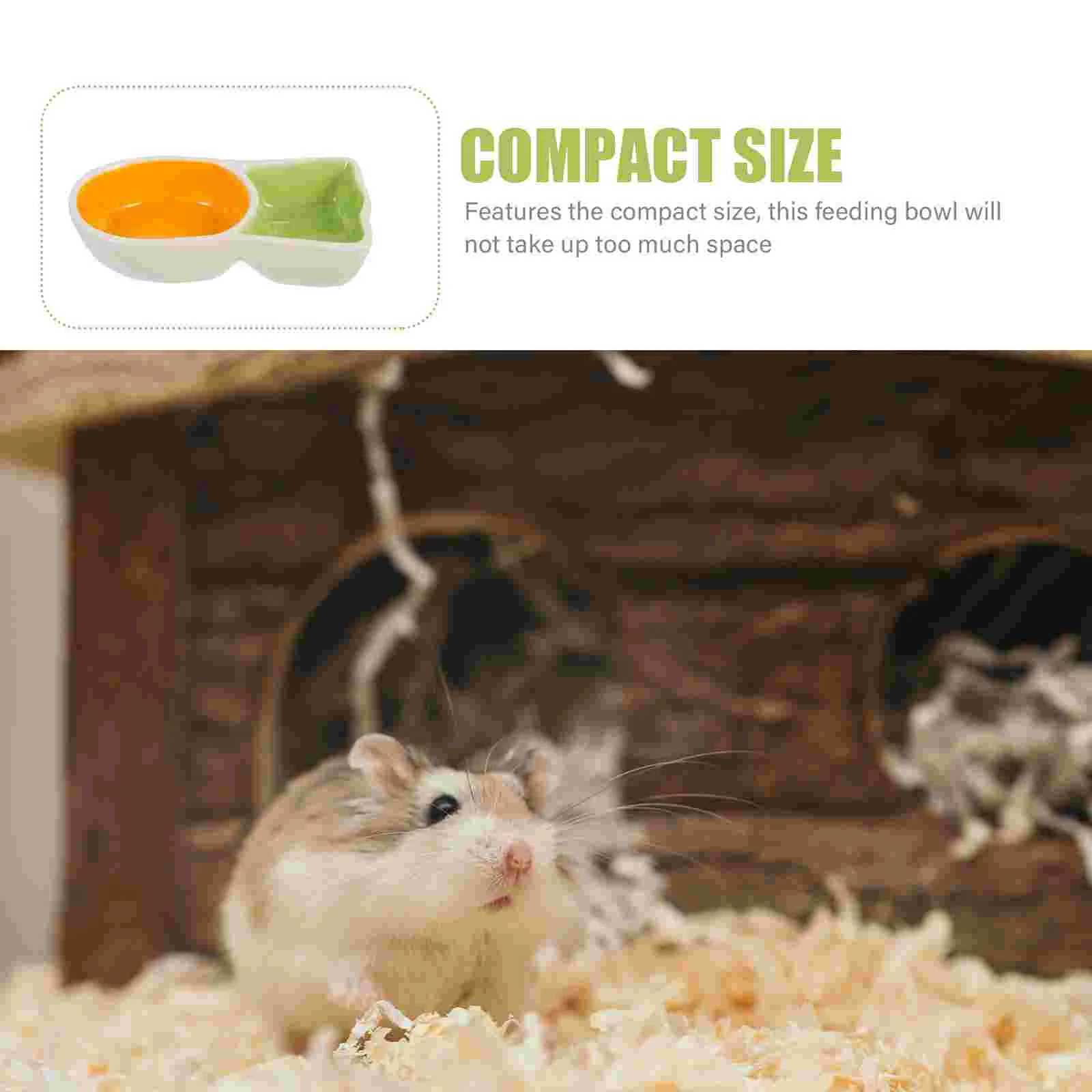 Pet Bowl Sturdy Ceramic Rat Hamster Feeders Ceramics Feeding Hygienic Easy to Store Carrot Shape Food Dish Creative