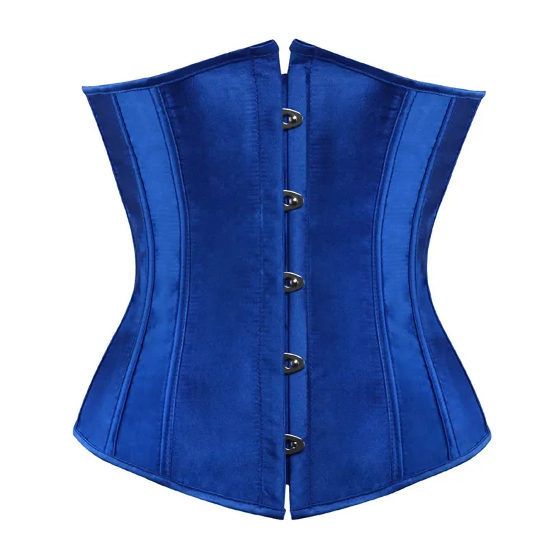

Black Corset Underbust Plus Size Sexy Women With Lacet Bodyshaper Costumes Cincher Ladies Burlesque Corselet Red Green Blue Pink